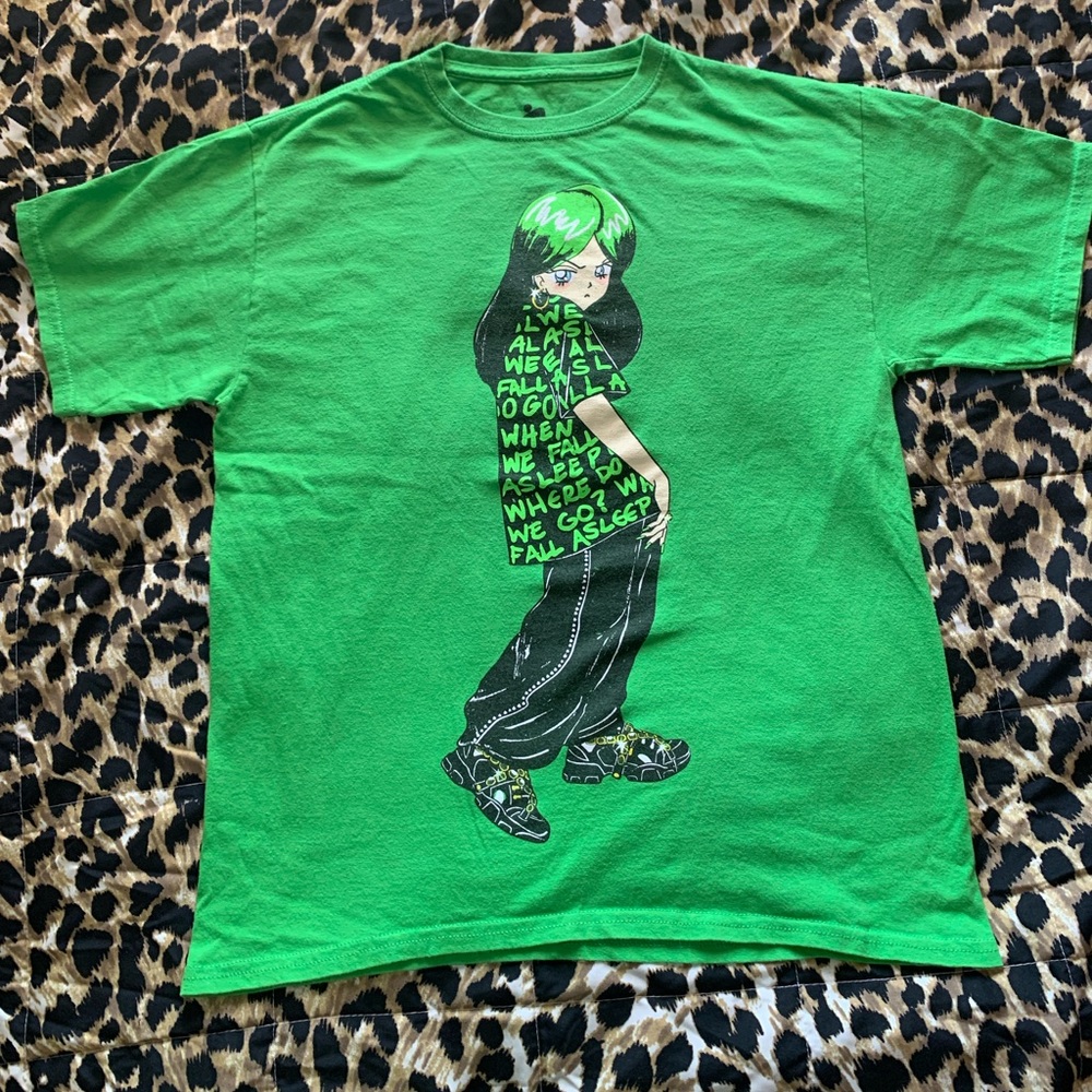 Billie Eilish T-shirt XS Tee Fitted Green Pop